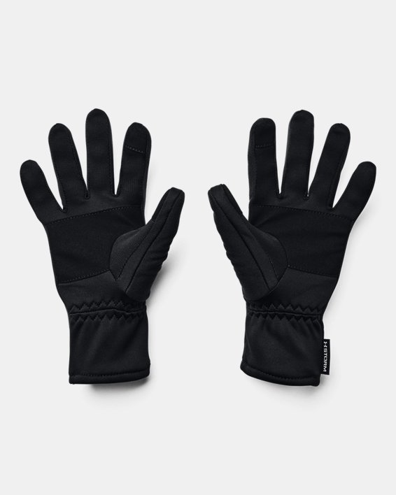 Damen UA Storm Fleece Geo Handschuhe, Black, pdpMainDesktop image number 1